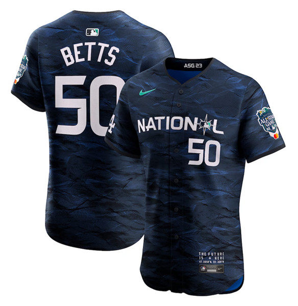 Los Angeles Dodgers #50 Mookie Betts Royal 2023 All-Star Flex Base Stittched Jersey - Zenithce
