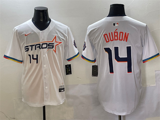 Houston Astros #14 Mauricio Dubón White 2025 City Connect Limited Stitched Jersey - Zenithce