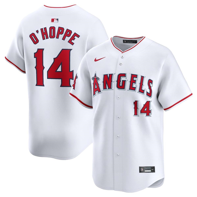 Los Angeles Angels #14 Logan O'Hoppe White Home Limited Stitched Jersey - Zenithce