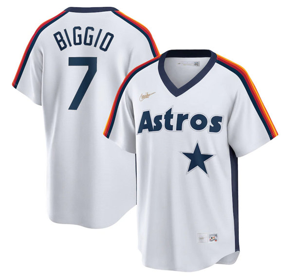 Houston Astros #7 Craig Biggio White Stitched Jersey - Zenithce
