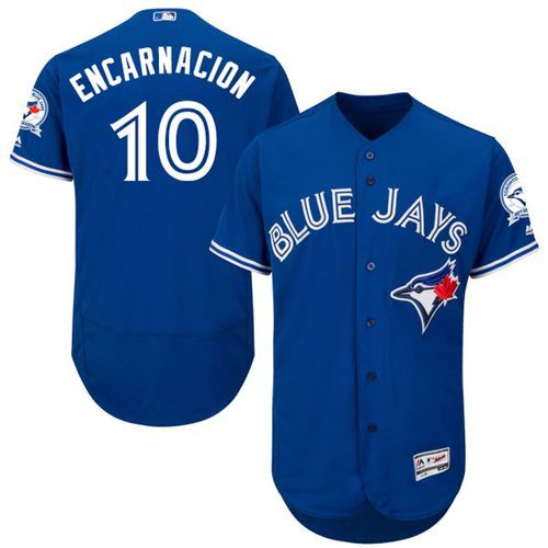 Blue Jays #10 Edwin Encarnacion Blue Flexbase Authentic Collection Stitched Jersey - Zenithce