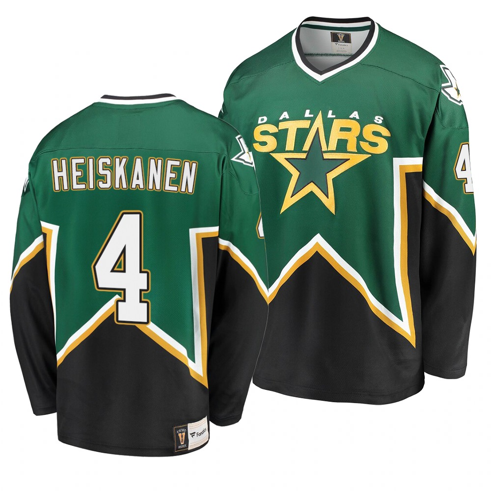 Dallas Stars Green ##4 Miro Heiskanen Kelly Green Heritage Premier Breakaway Jersey - Zenithce