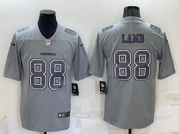 Dallas Cowboys #88 CeeDee Lamb Gray Atmosphere Fashion Stitched Jersey - Zenithce