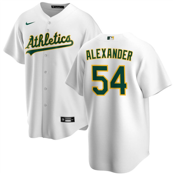 Oakland Athletics #54 Scott Alexander White Cool Base Stitched Jersey - Zenithce