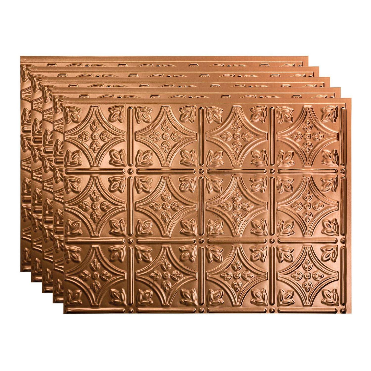 Fasade Traditional Pattern/Style Decorative Vinyl 2ft x 2ft Lay In Ceiling Tile - Zenithce