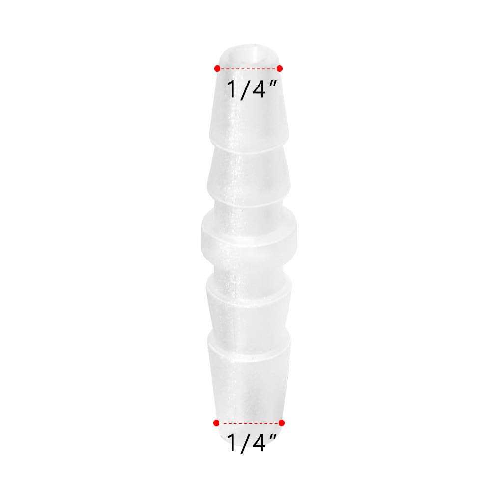 Quickun Plastic Hose Barb Fitting Barbed Splicer Mender Joint Adapter Union Fitting - Zenithce