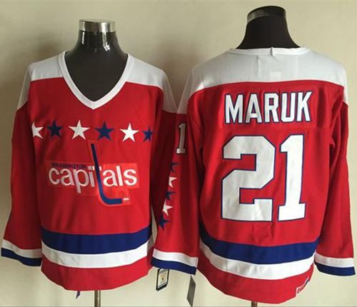 Capitals #21 Dennis Maruk Red Alternate CCM Throwback Stitched Jersey - Zenithce