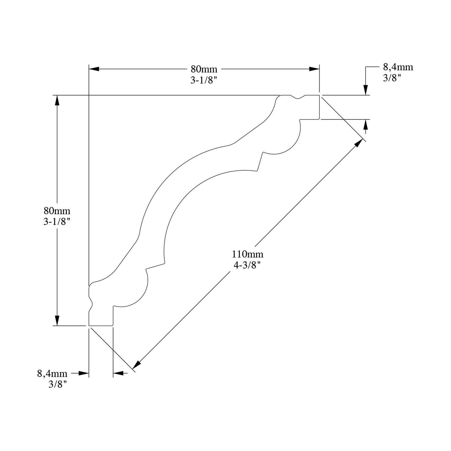 Orac Decor Luxxus Panel Molding Corner P3020A - Zenithce