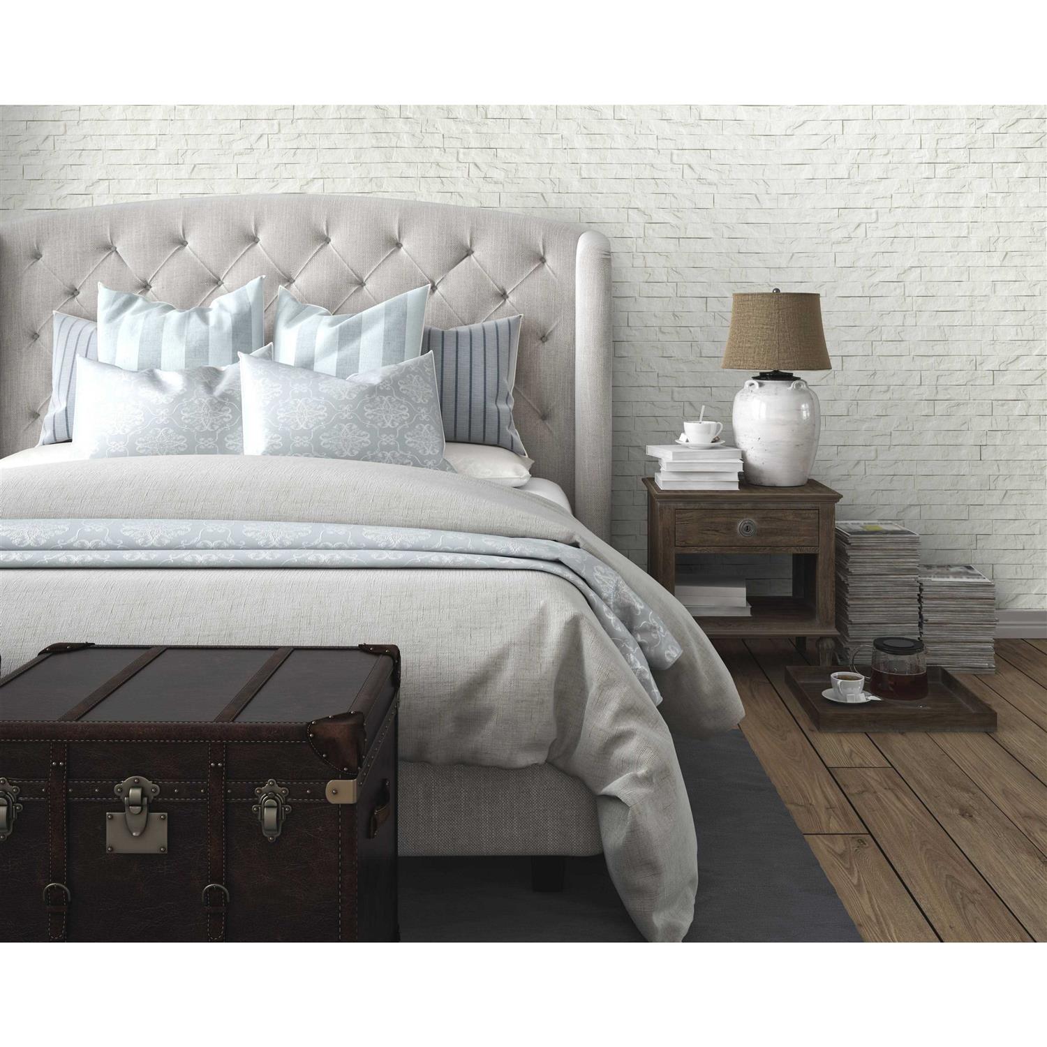 Innovera Decor by Palram 24 in. x 24 in. Ledge Stone PVC Seamless 3D Wall Panels - Zenithce