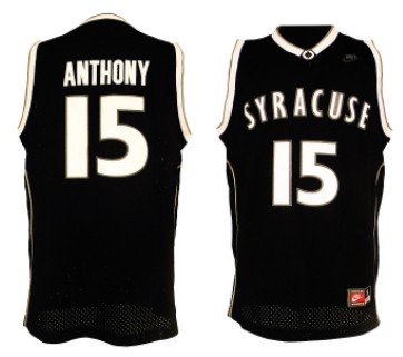 Syracuse Orange #15 Carmelo Anthony Black Jersey - Zenithce