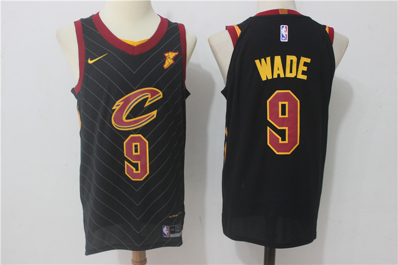 Cleveland Cavaliers #9 Dwyane Wade Black 2017-2018 Swingman Stitched Jersey - Zenithce