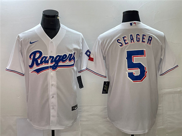 Texas Rangers #5 Corey Seager White Cool Base Stitched Jersey - Zenithce