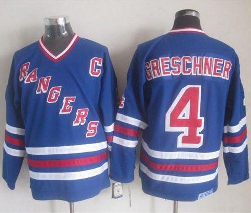 Rangers #4 Ron Greschner Blue CCM Heroes Of Hockey Alumni Stitched Jersey - Zenithce