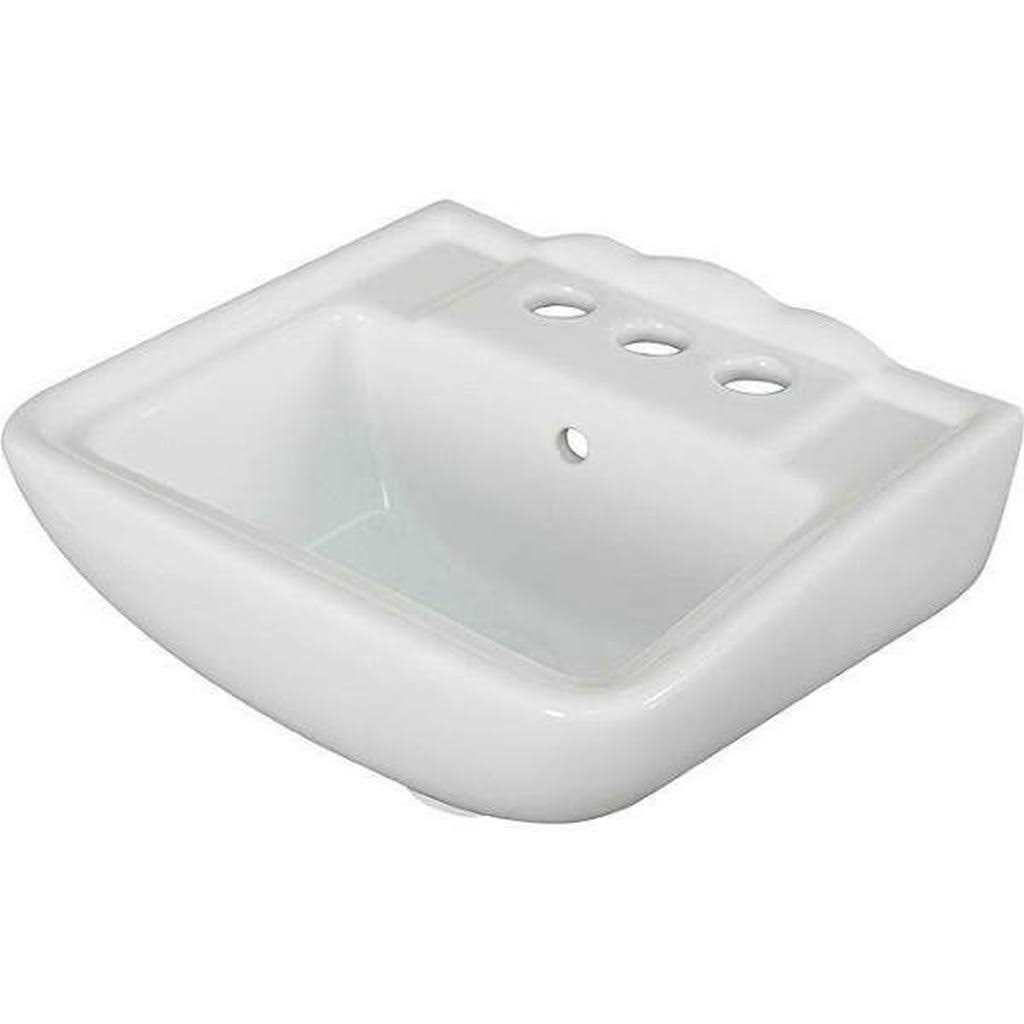 Fine Fixtures RS18W4 Roosevelt 18 1/8 Inch Three Holes Pedestal Bathroom Sink - Zenithce
