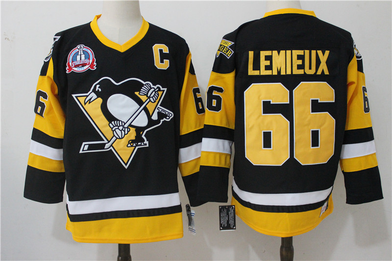 Pittsburgh Penguins #66 Mario Lemieux Black Throwback CCM Stitched Jersey - Zenithce
