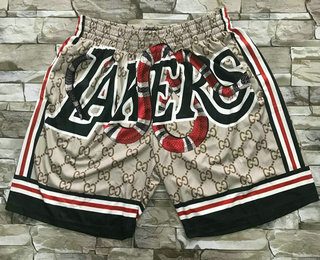 Los Angeles Lakers Black Mamba Commemorative Hardwood Classics Soul Swingman Throwback Shorts - Zenithce
