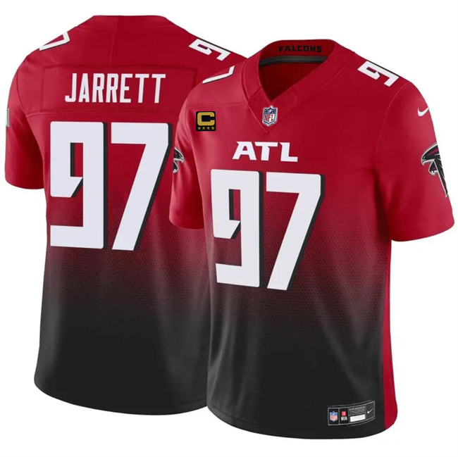 Atlanta Falcons #97 Grady Jarrett Red Black 2024 F.U.S.E With 4-Star C Patch Vapor Untouchable Limited Stitched Jersey - Zenithce