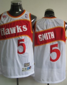 Atlanta Hawks #5 Josh Smith White Swingman Throwback Jersey - Zenithce