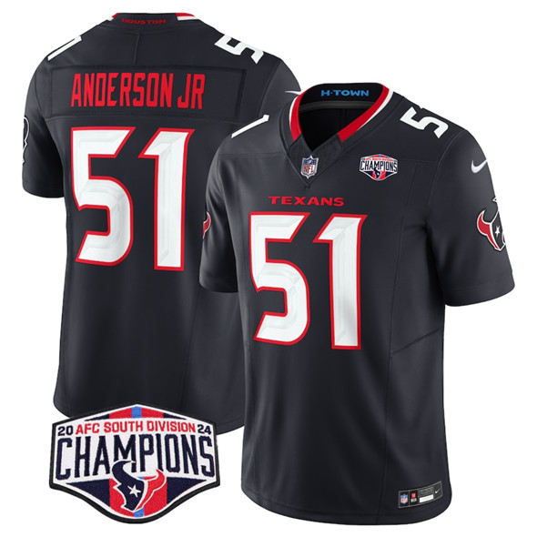 Houston Texans #51 Will Anderson Jr. Navy F.U.S.E. 2024 AFC South Division Champions Vapor Limited Stitched Jersey - Zenithce