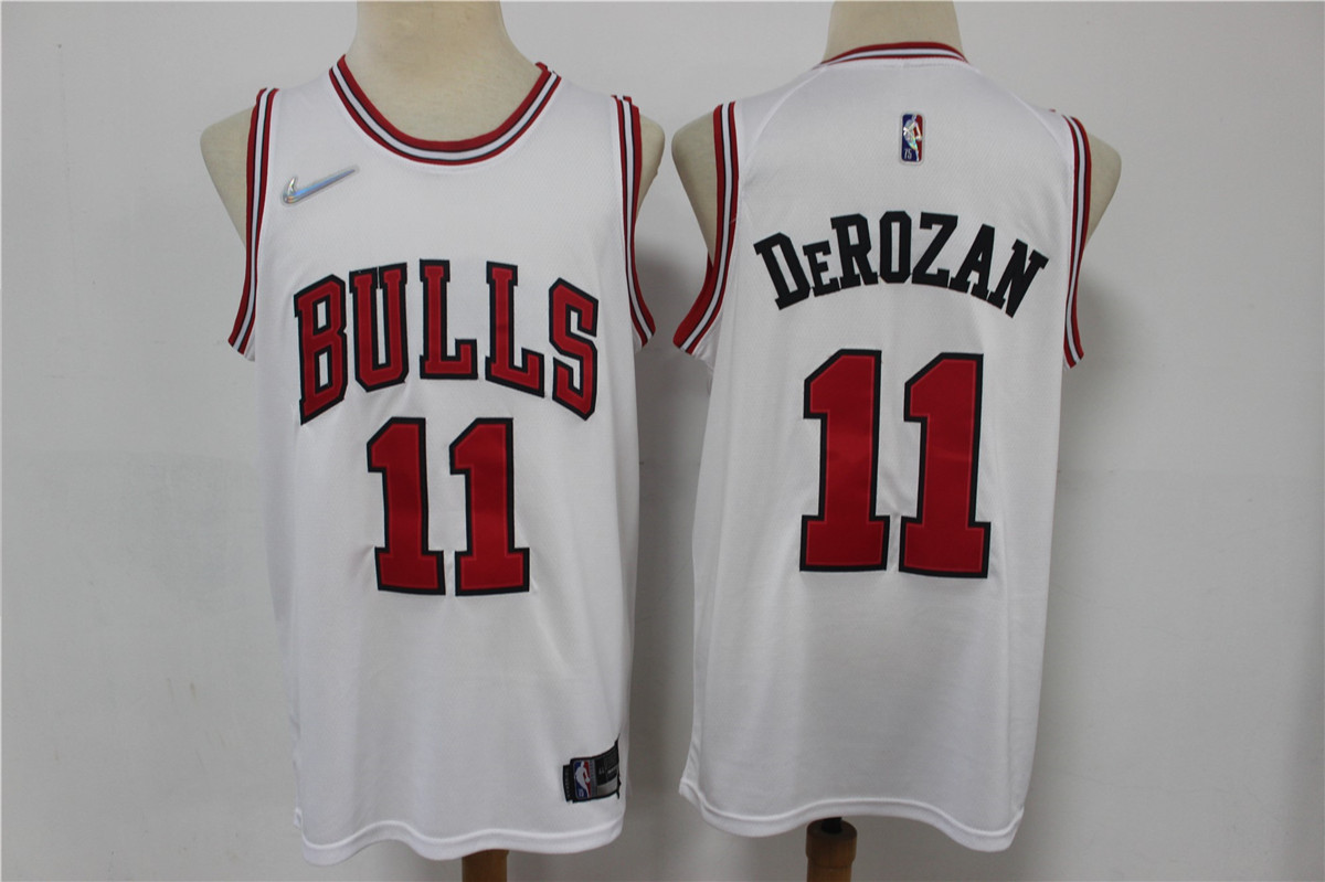 Chicago Bulls #11 DeMar DeRozan White 75th Anniversary Diamond 2021 Stitched Jersey - Zenithce