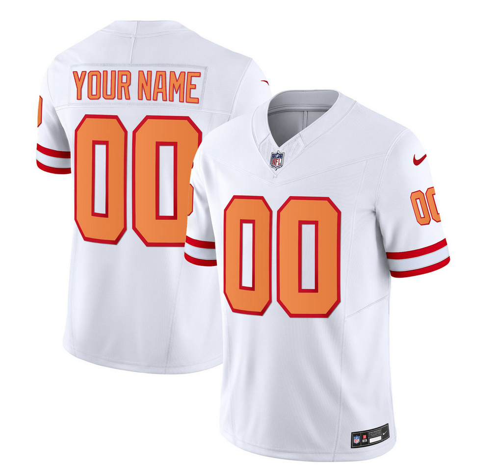 Tampa Bay Buccaneers Custom 2023 F.U.S.E. White Throwback Limited Stitched Jersey - Zenithce