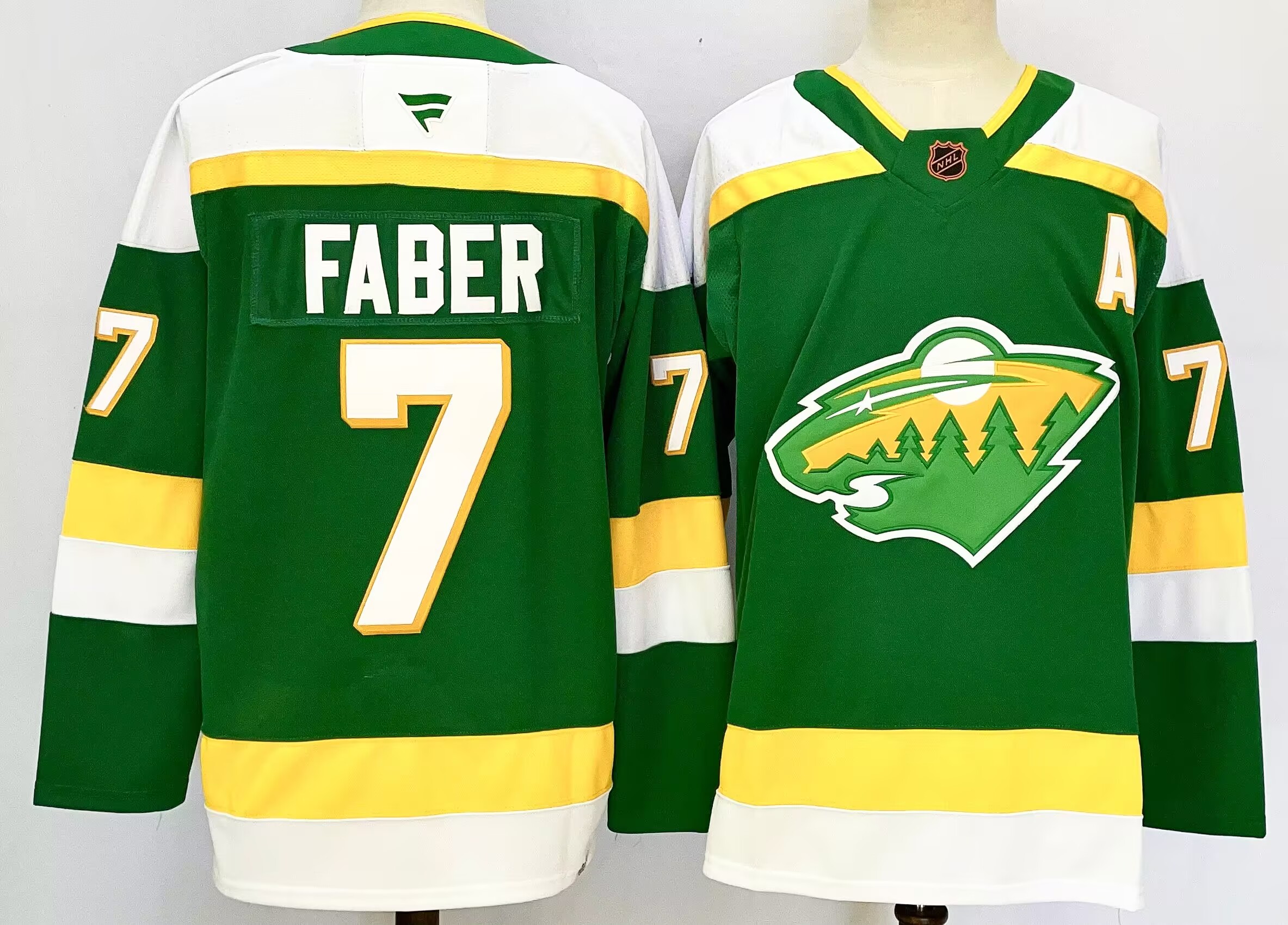 Minnesota Wild #7 Brock Faber Green 2024-25 Alternate With A Patch Stitched Jersey - Zenithce