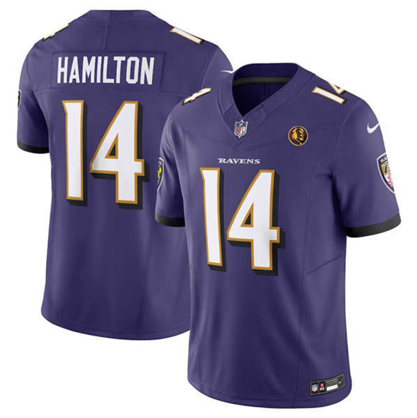 Baltimore Ravens #14 Kyle Hamilton Purple 2023 F.U.S.E. With John Madden Patch Vapor Limited Stitched Jersey - Zenithce