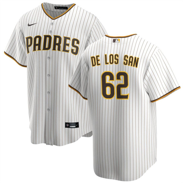San Diego Padres #62 Enyel De Los Santos White Cool Base Stitched Jersey - Zenithce