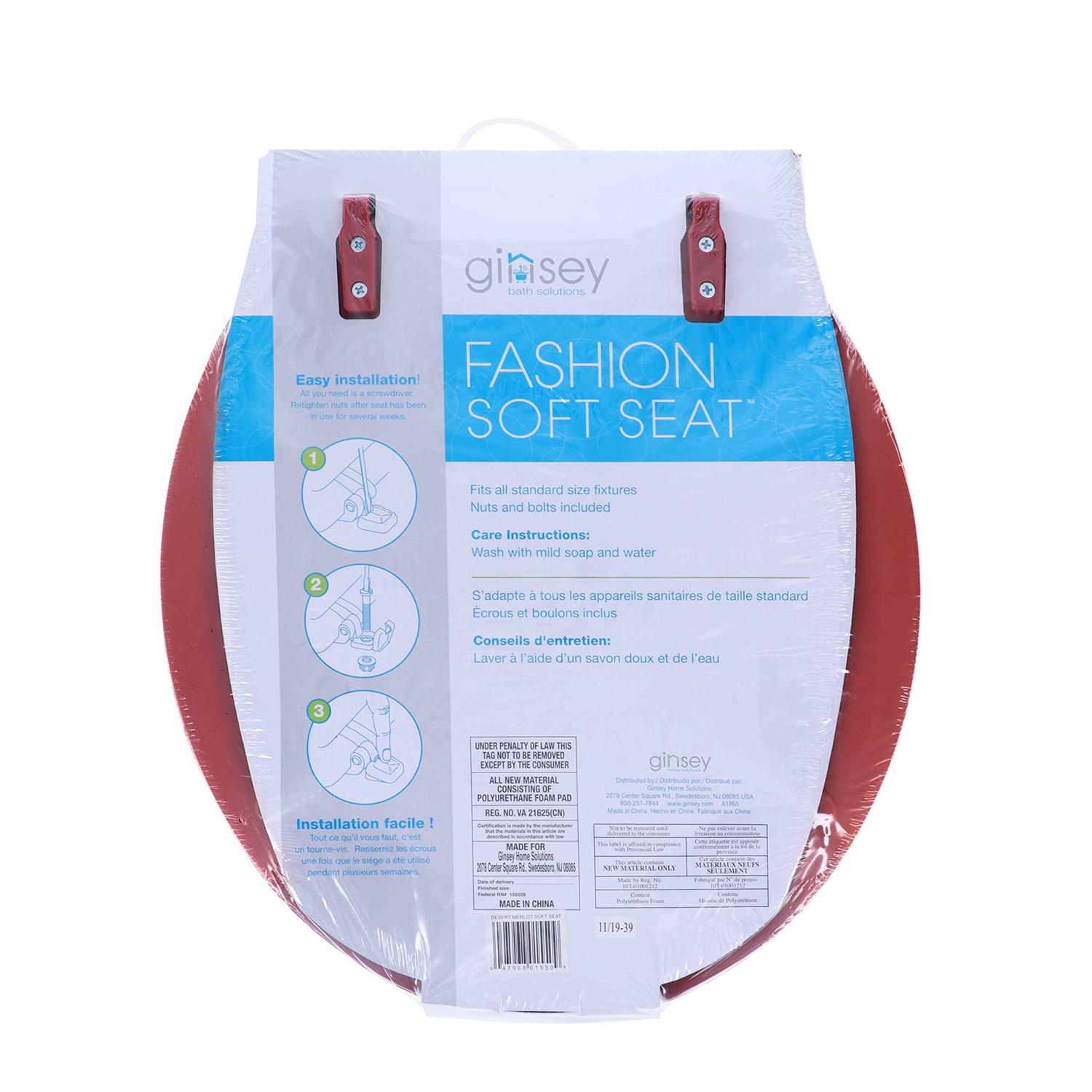 Ginsey Home Solutions Elongated Resin Toilet Seat - Zenithce