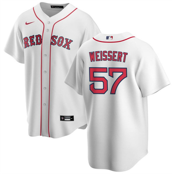 Boston Red Sox #57 Greg Weissert White Cool Base Stitched Jersey - Zenithce