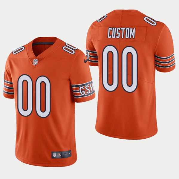Chicago Bears Customized Orange Team Color Vapor Untouchable NFL Stitched Limited Jersey - Zenithce
