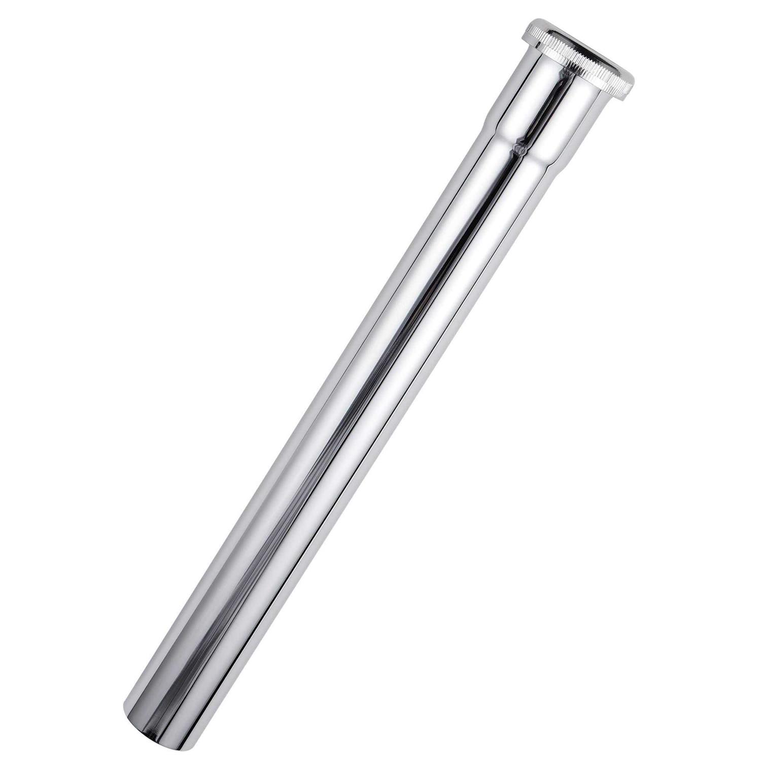 Fipoque Brass Slip Joint Extension Tube 1-1/4” OD x 12” with Nut and Rubber Washer - Zenithce