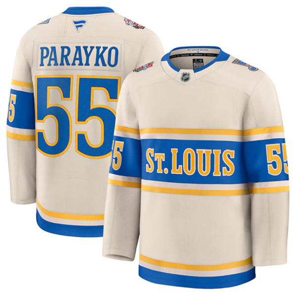 St. Louis Blues #55 Colton Parayko Cream 2024-25 Winter Classic Stitched Jersey - Zenithce