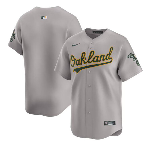 Oakland Athletics Blank Gray Away Limited Stitched Jersey - Zenithce