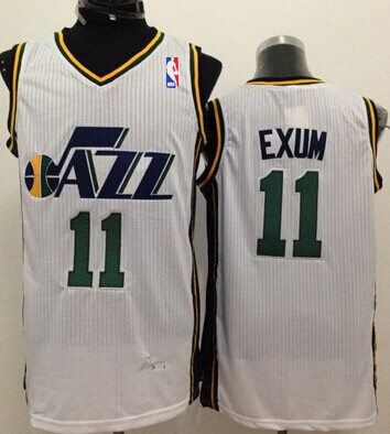 Utah Jazz #11 Dante Exum White Swingman Jersey - Zenithce