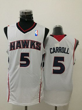 Atlanta Hawks #5 DeMarre Carroll White Swingman Jersey - Zenithce