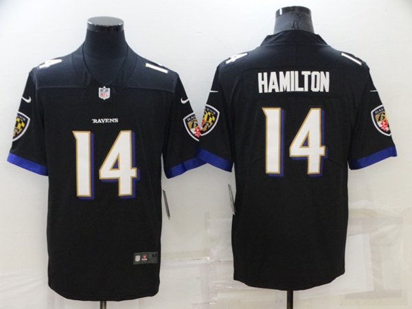 Baltimore Ravens #14 Kyle Hamilton Black Vapor Untouchable Limited Stitched Jersey - Zenithce