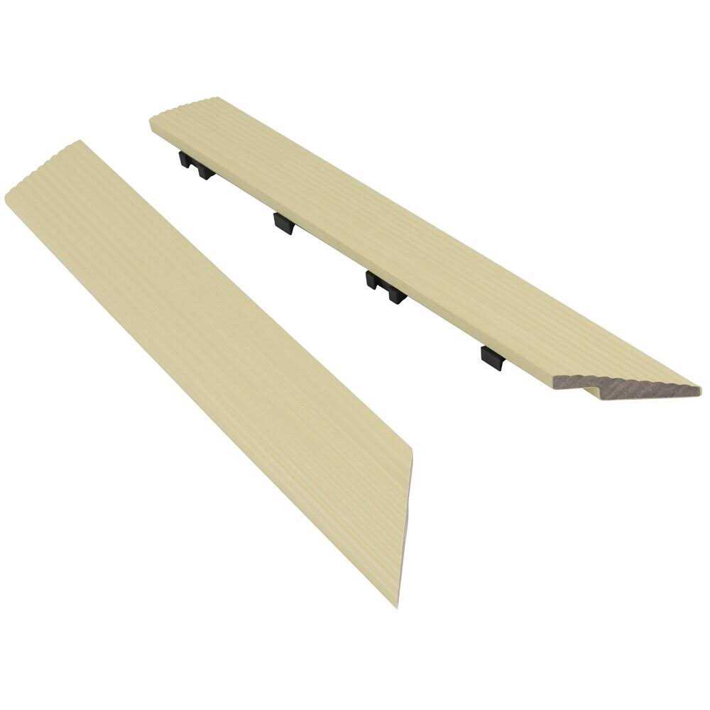 NewTechWood 1/6 ft. x 1 ft. Quick Deck Composite Deck Tile Outside Corner Fascia - Zenithce