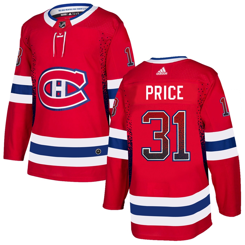 Montreal Canadiens #31 Carey Price Red Drift Fashion Stitched Jersey - Zenithce