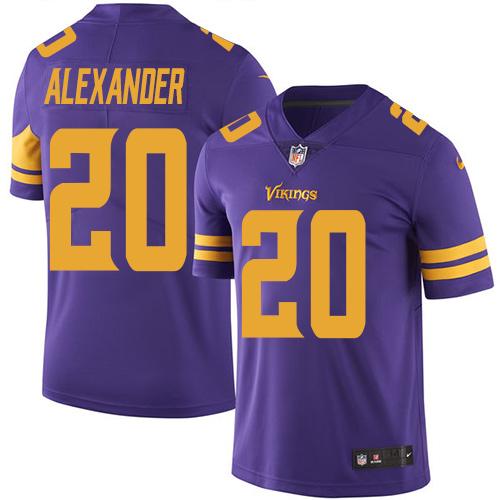 Vikings #20 Mackensie Alexander Purple Stitched Limited Rush Nike Jersey - Zenithce