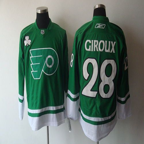 Flyers #28 Claude Giroux Green St. Patty's Day Stitched Jersey - Zenithce