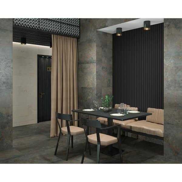 sunwings 6-Pieces 102 In. x 6.5 In. x 0.94 In. WPC 3D Wood Wall Paneling for Interior Wall Decor - Zenithce