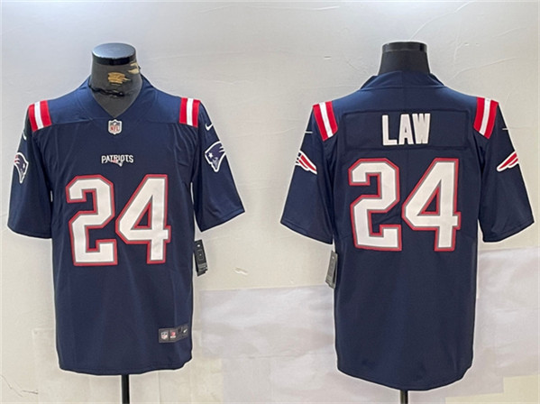 New England Patriots #24 Ty Law Navy Vapor Limited Stitched Jersey - Zenithce