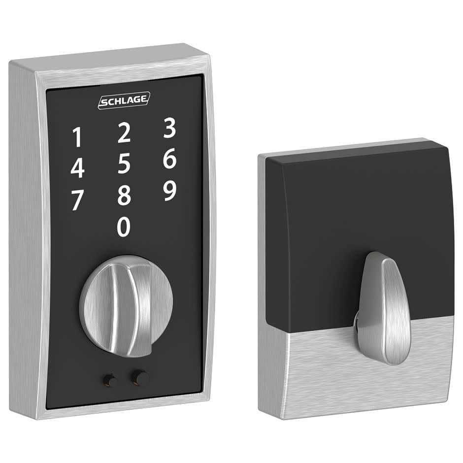 Schlage Century Matte Black Entry Door Handleset Latitude - Zenithce
