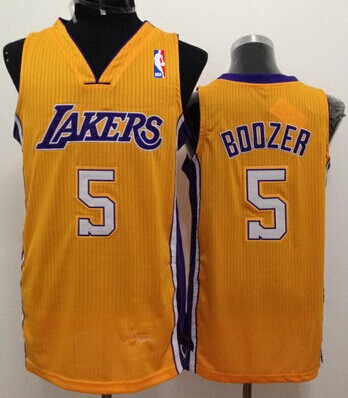 Los Angeles Lakers #5 Carlos Boozer Yellow Swingman Jersey - Zenithce