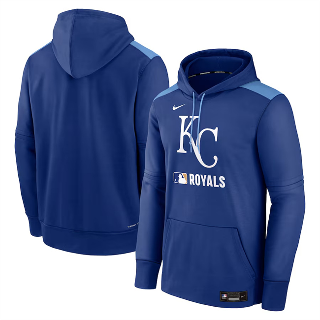 Kansas City Royals Royal Collection Performance Pullover Hoodie - Zenithce