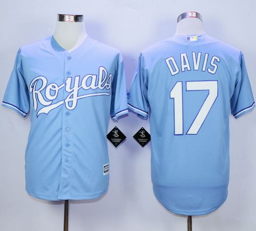 Royals #17 Wade Davis Light Blue Alternate 1 New Cool Base Stitched Jersey - Zenithce