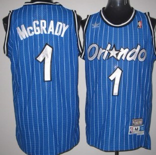 Orlando Magic #1 Tracy McGrady Blue Swingman Throwback Jersey - Zenithce