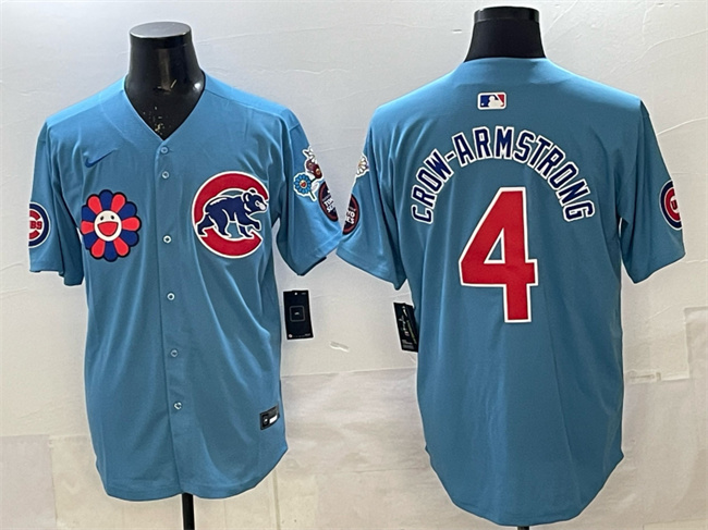 Chicago Cubs #4 Pete Crow-Armstrong Blue 2025 Tokyo Series 2nd Alternate Limited Stitched Jersey - Zenithce