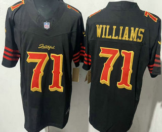 San Francisco 49ers #71 Trent Williams Limited Black Rivalries FUSE Vapor Jersey - Zenithce